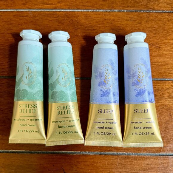 NEW 4-Pc Hand Cream 1oz Each 2 Eucalyptus Spearmint & 2 Lavender Vanilla BBW - Picture 3 of 3
